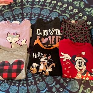 🌈🌈6 long sleeve girls size 4 tops